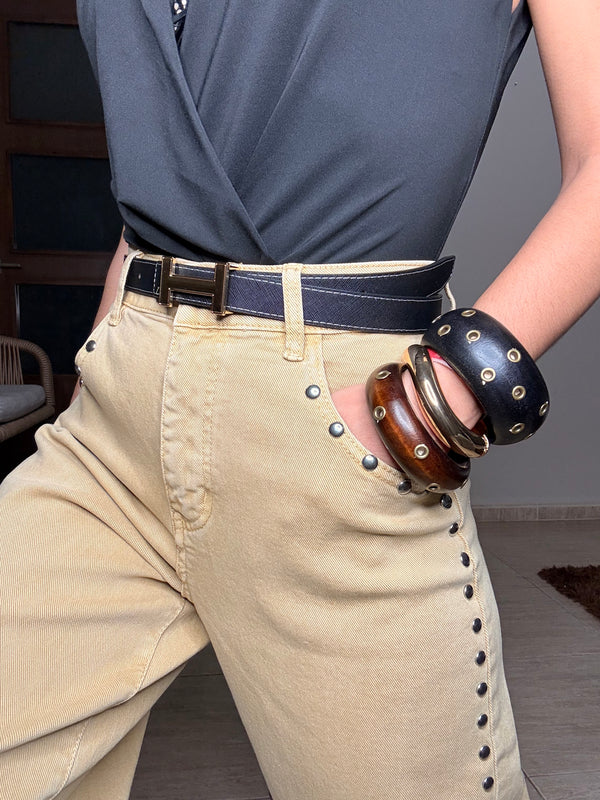 Jeans Barrel Tachas