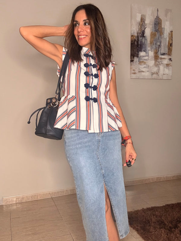 Falda Midi Denim