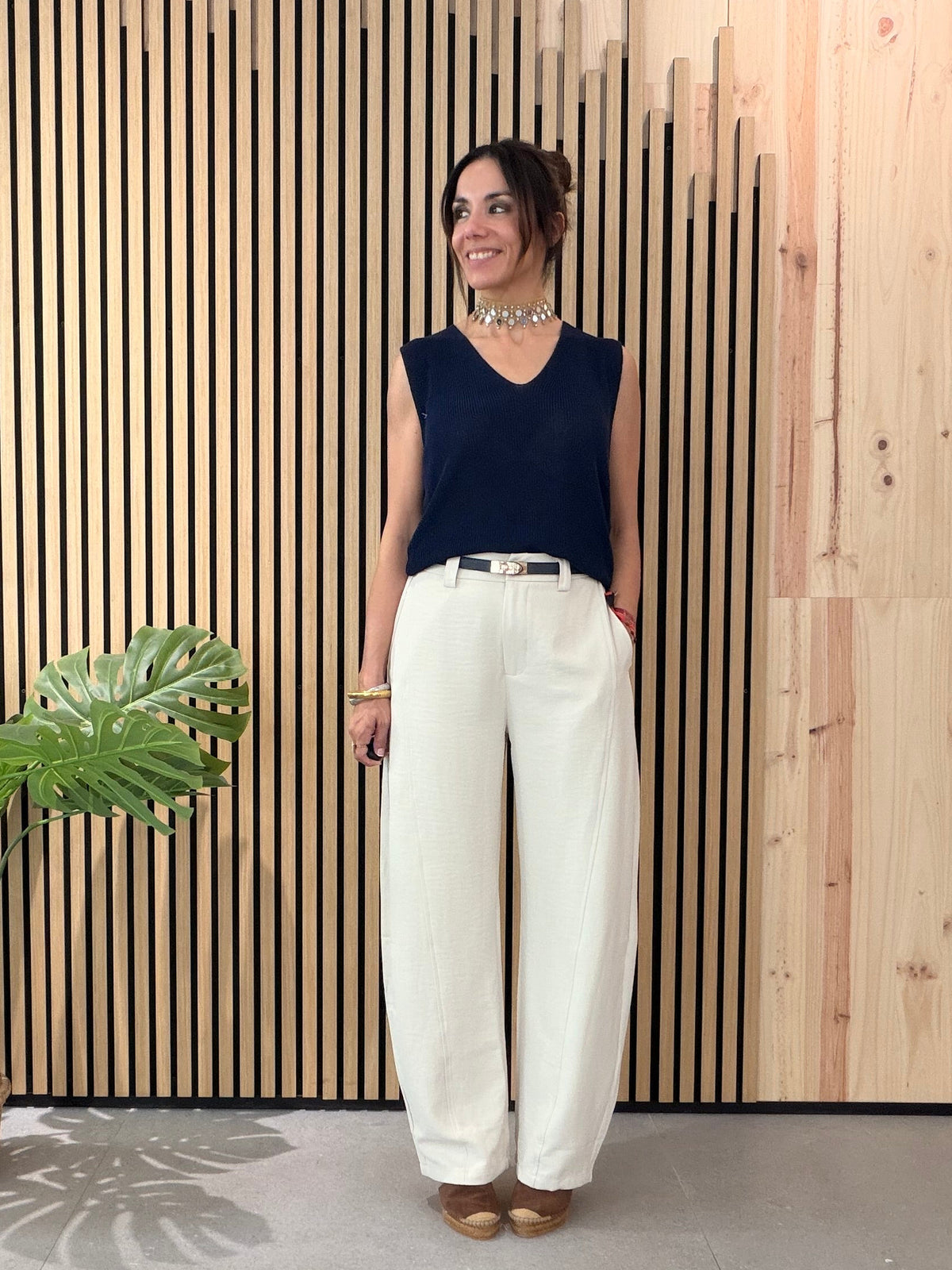 Pantalón Spring Hueso