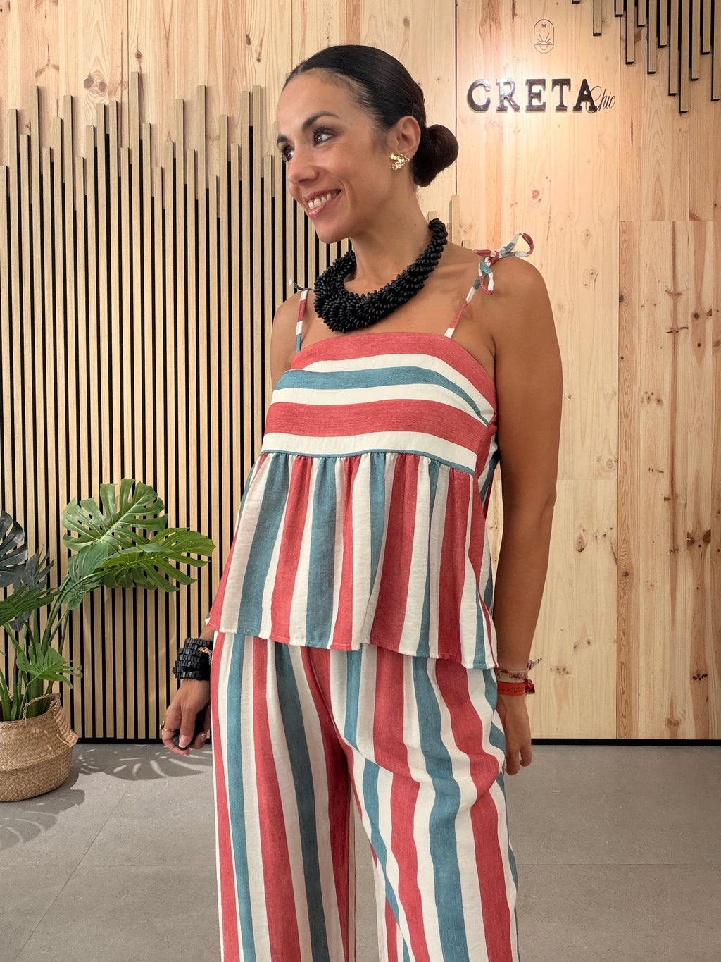 Conjunto Rayas Peplum