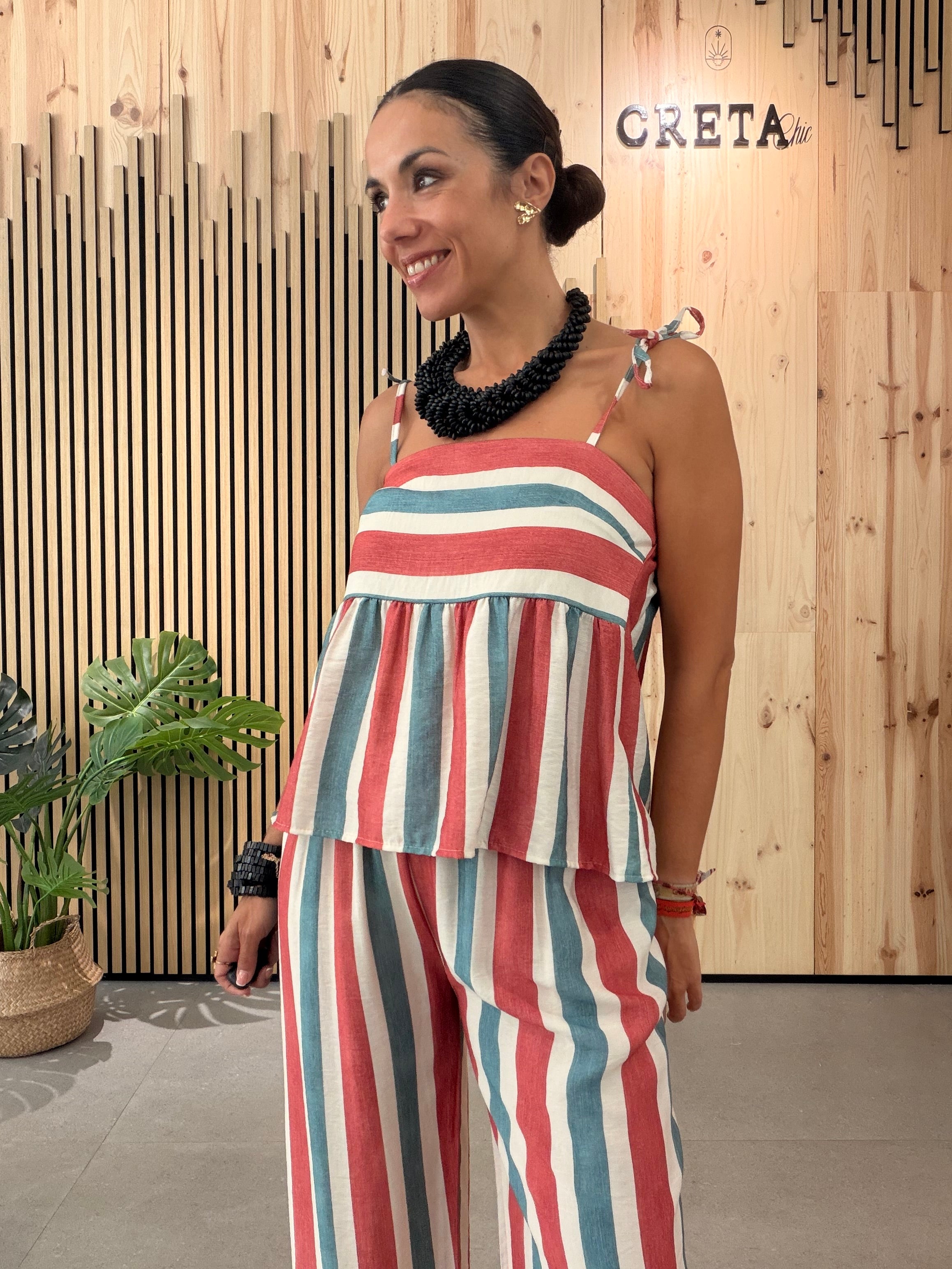 Conjunto Rayas Peplum