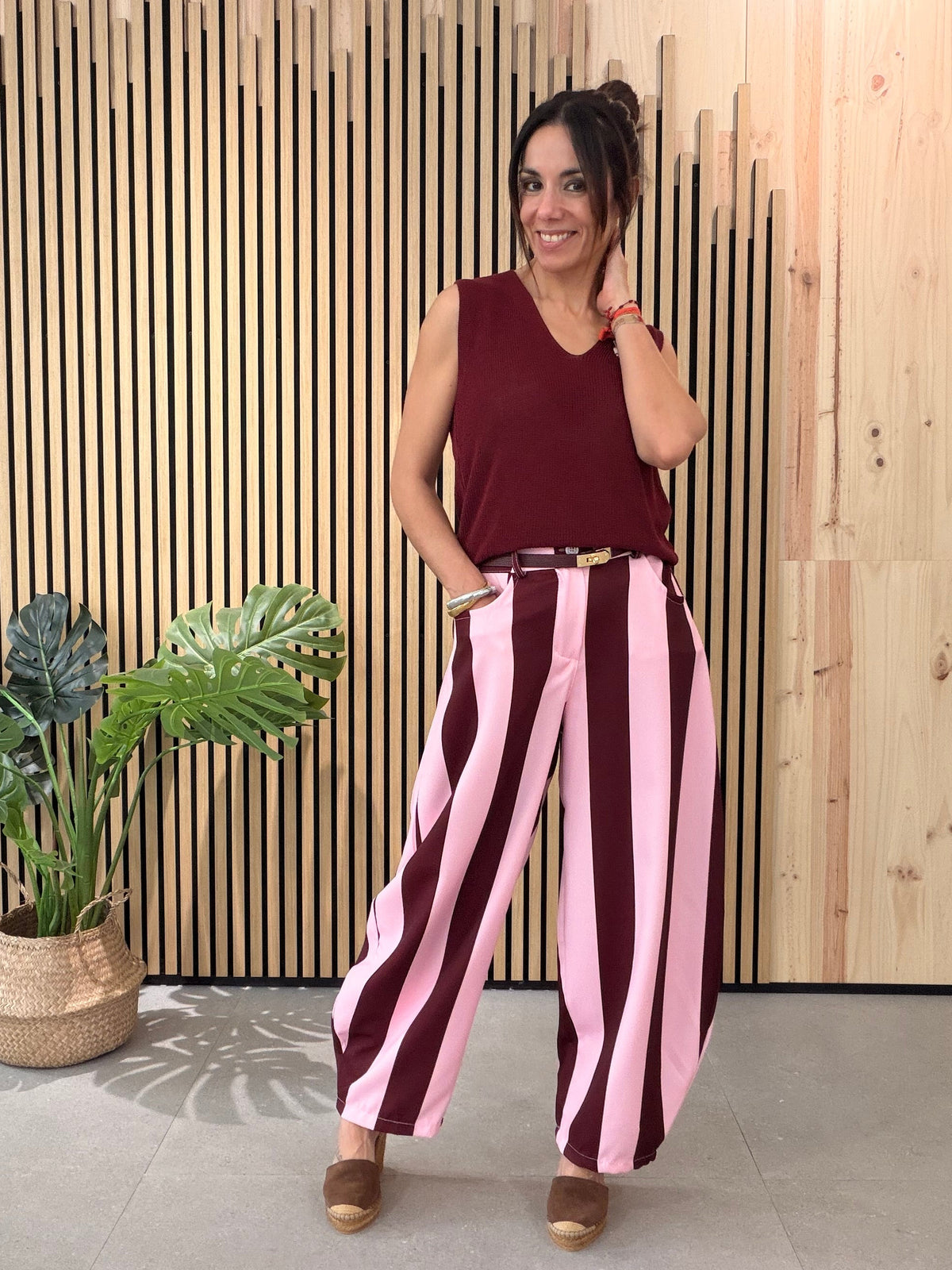 Pantalón Balloon Rayas