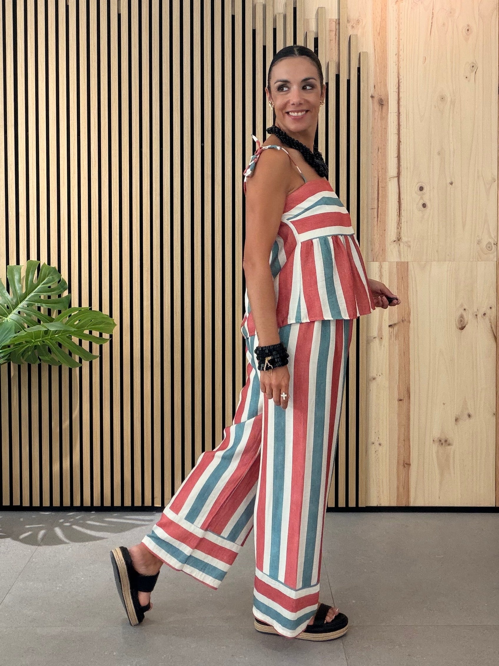 Conjunto Rayas Peplum