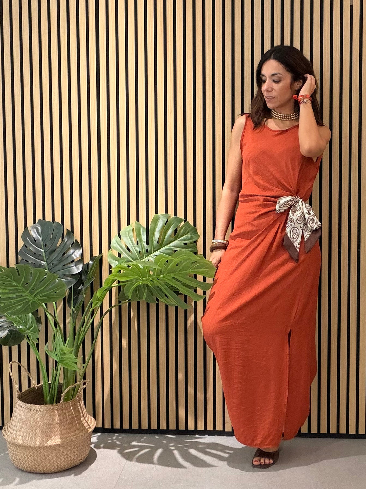 Vestido Terracota Chic