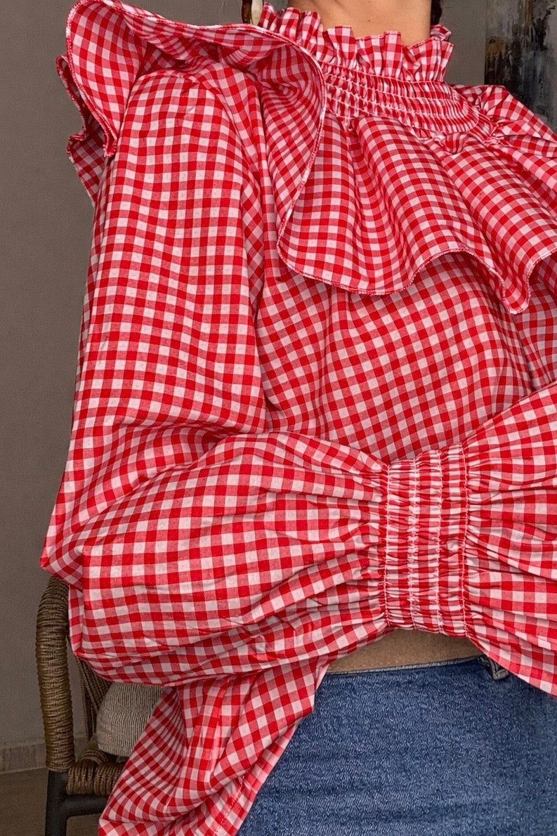 Blusa Vichy Volante (varios colores)