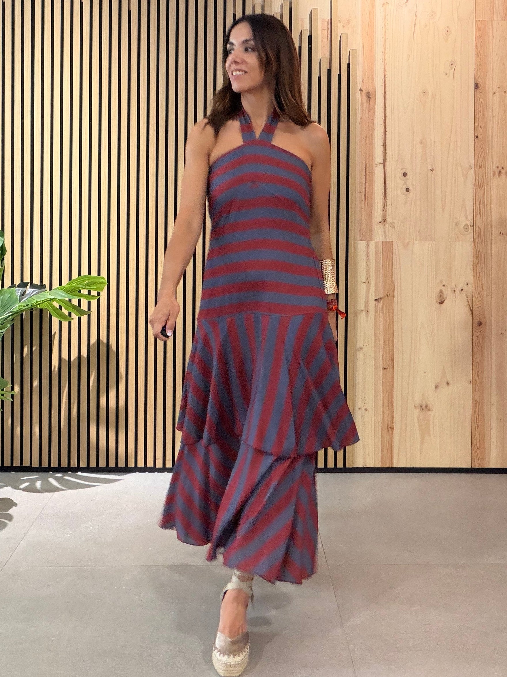 Vestido HALTER Burgundy