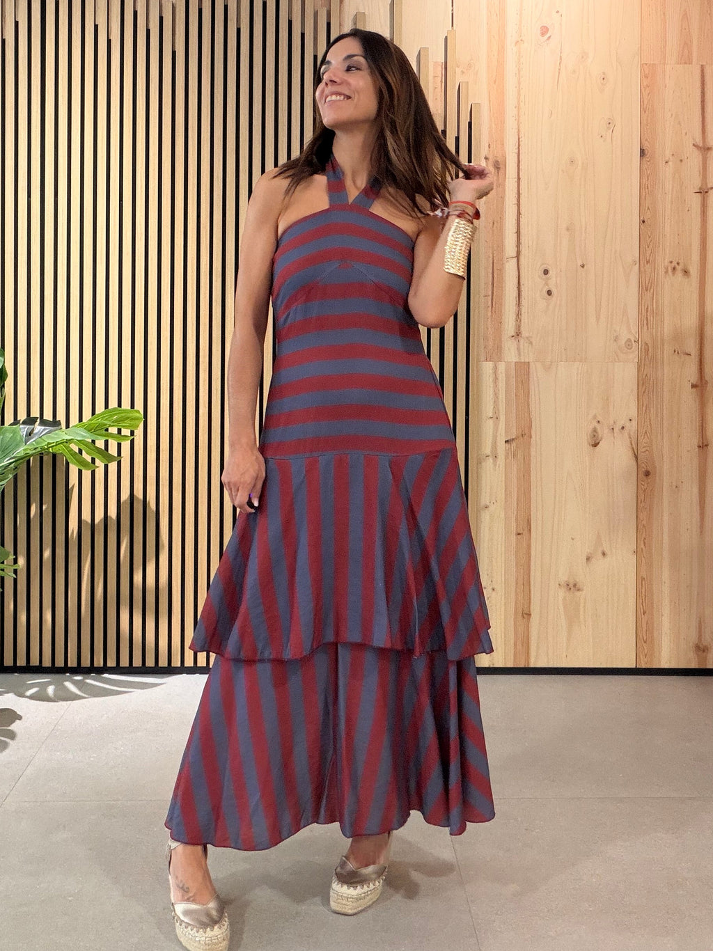 Vestido HALTER Burgundy