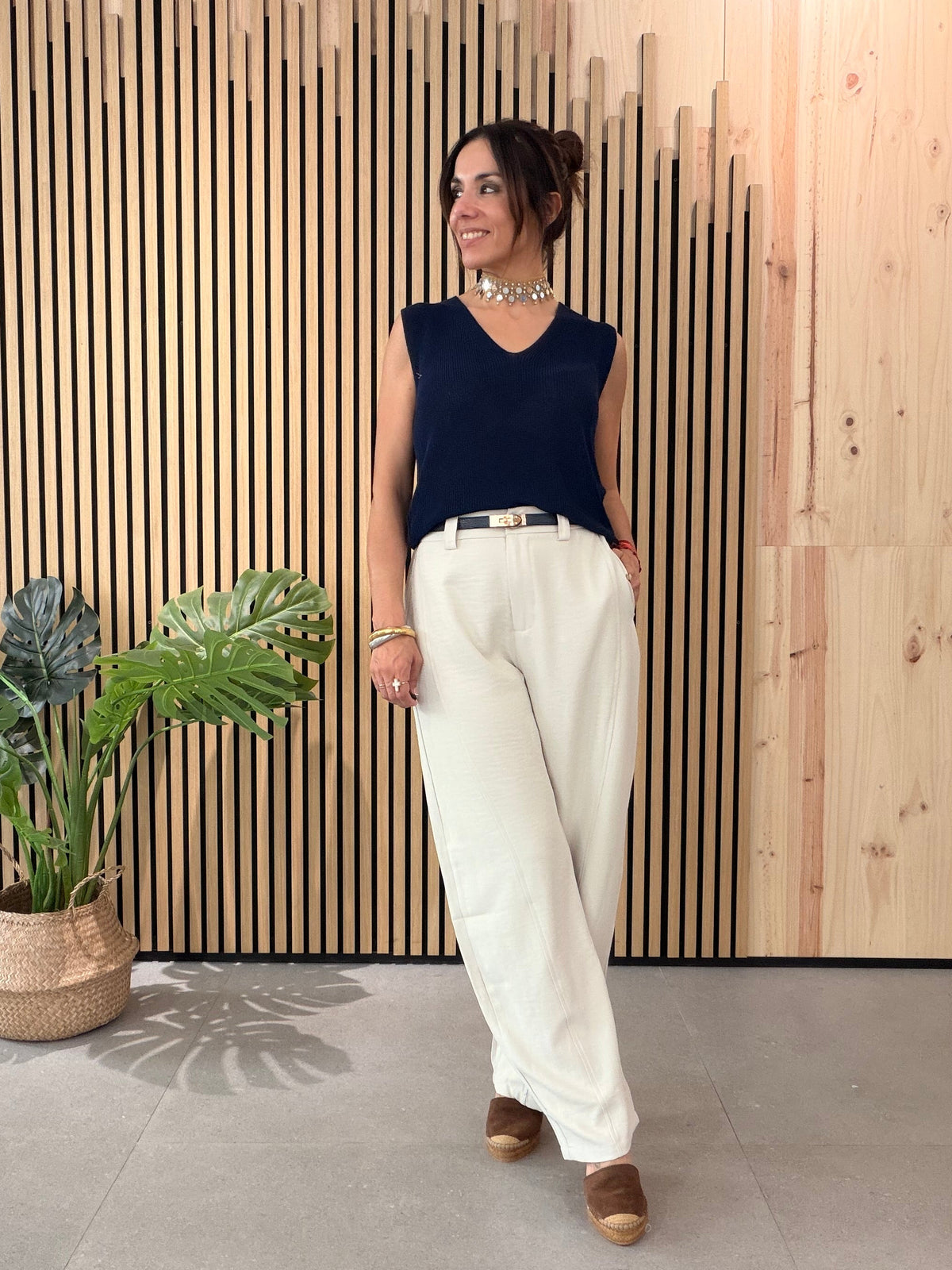 Pantalón Spring Hueso