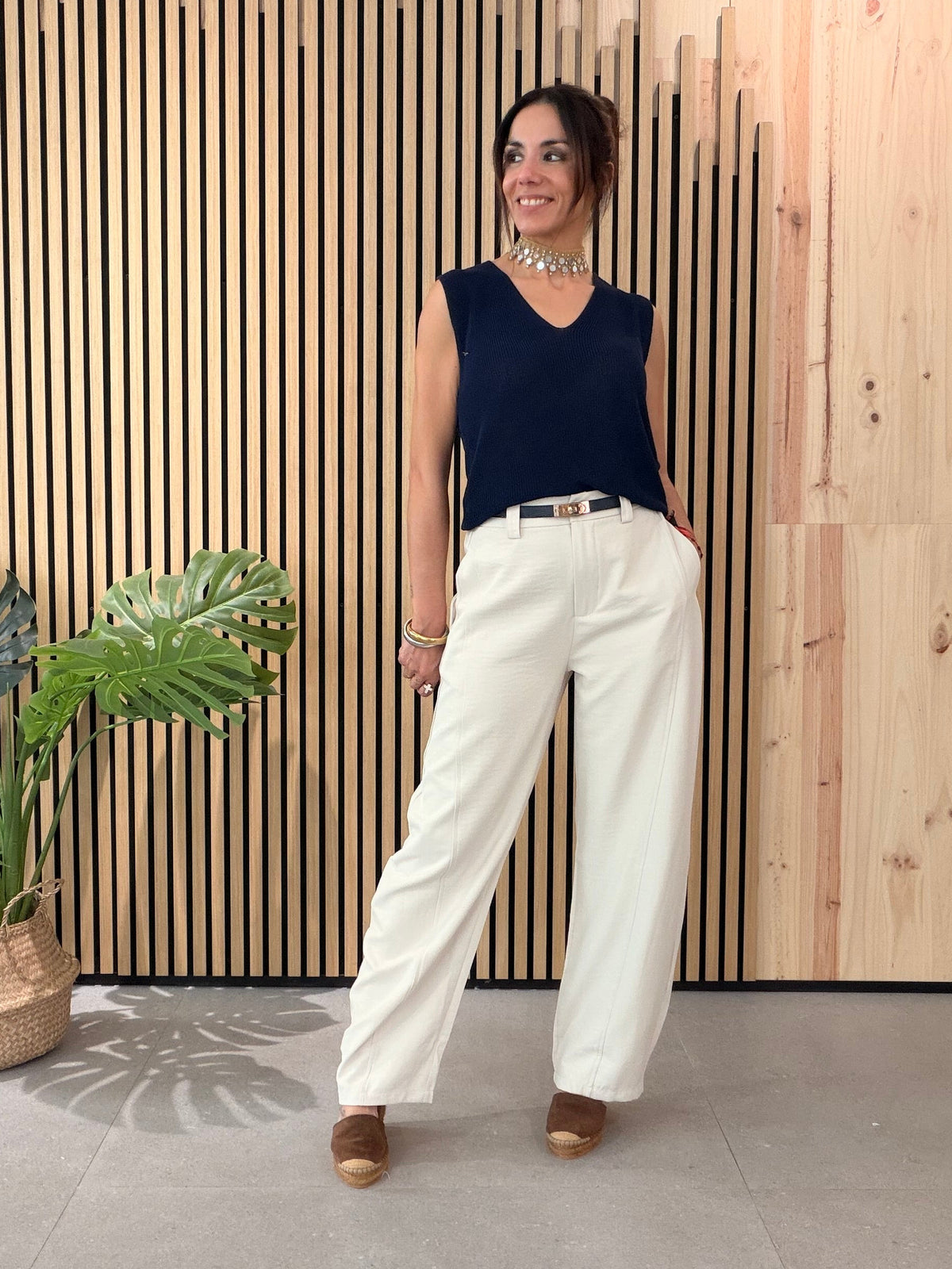 Pantalón Spring Hueso