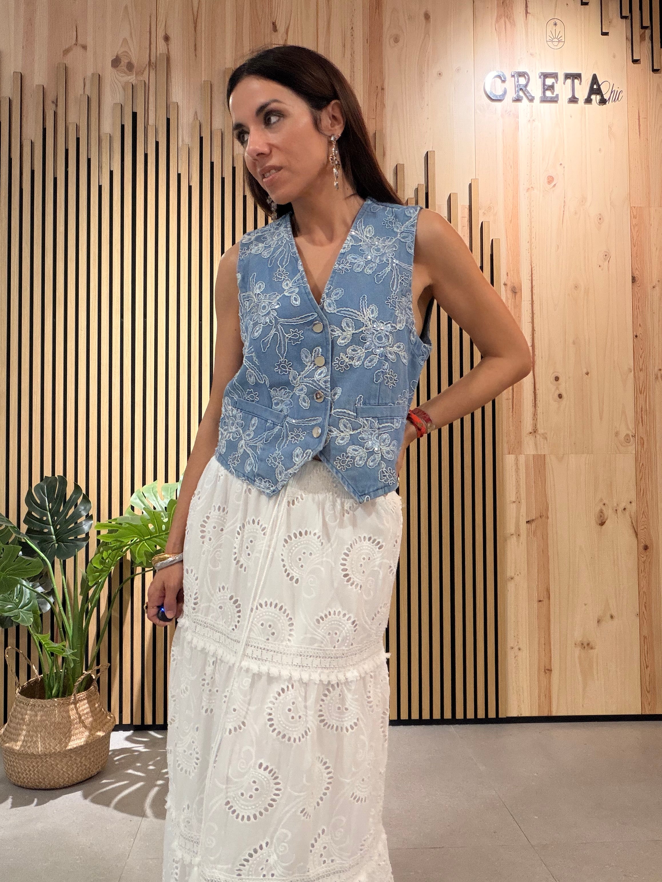 Chaleco Jardín Bleu