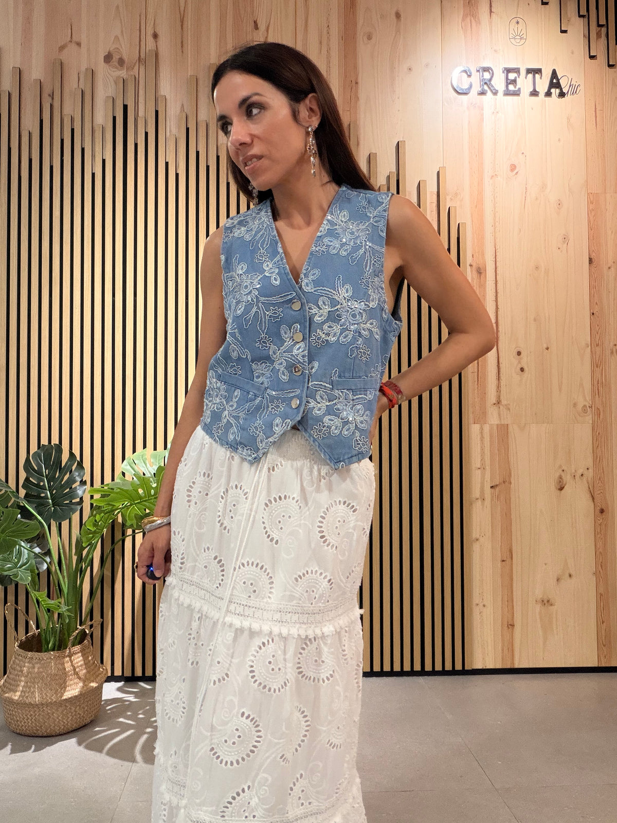 Chaleco Jardín Bleu