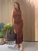 Vestido Moca Tachas