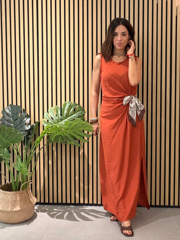 Vestido Terracota Chic