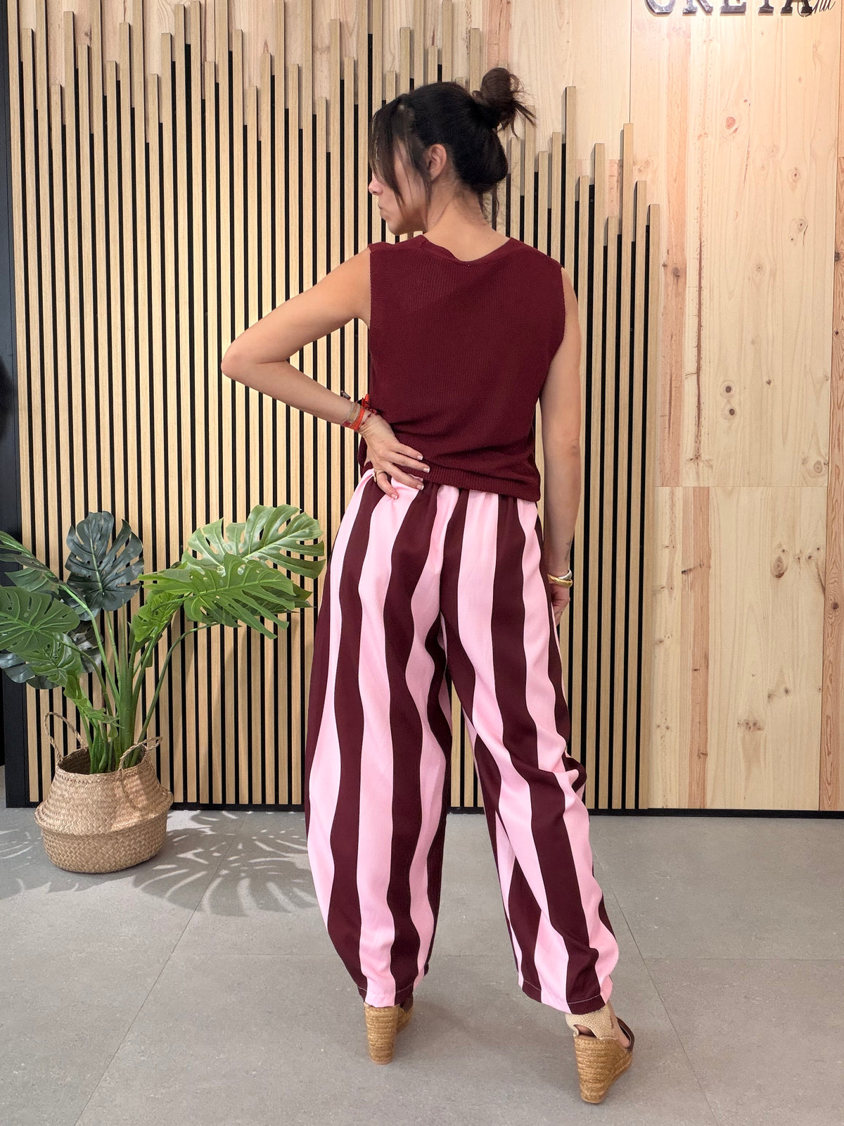Pantalón Balloon Rayas