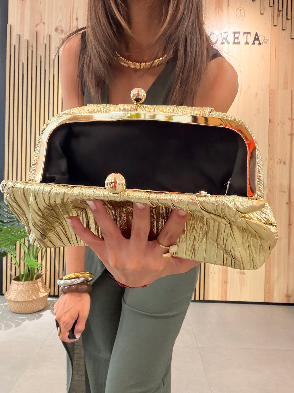 Bolso CLUTCH gold