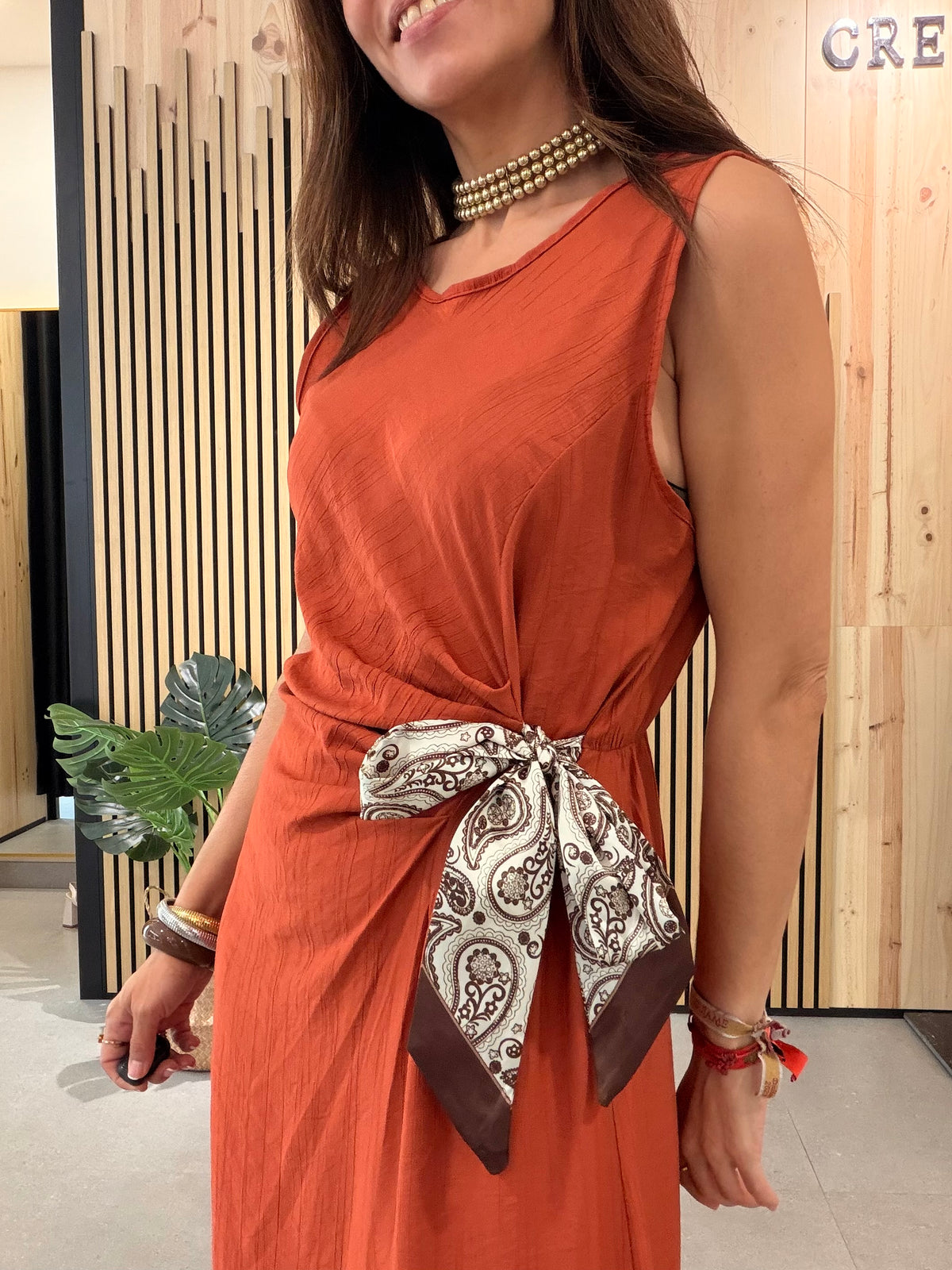 Vestido Terracota Chic