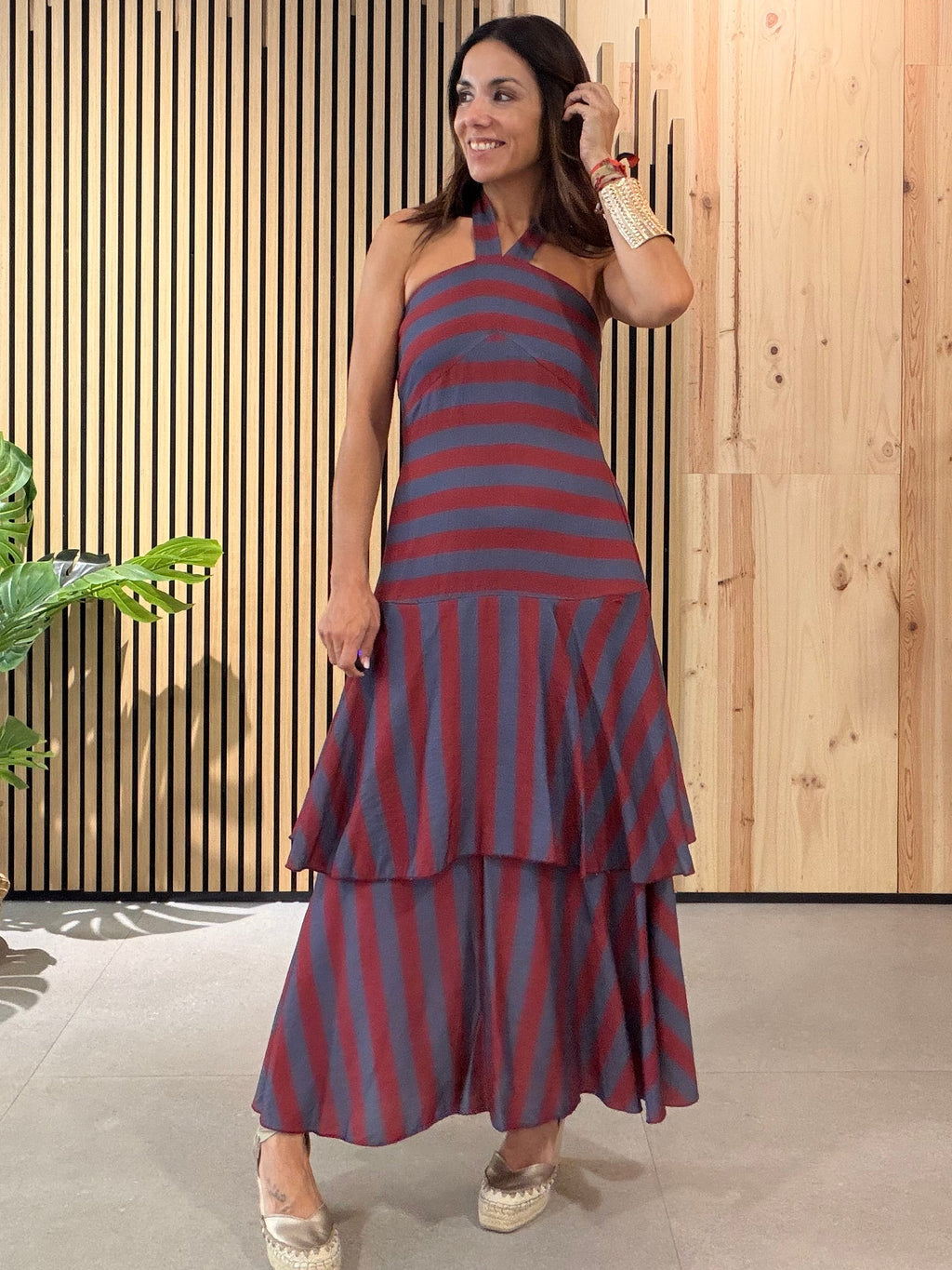 Vestido HALTER Burgundy