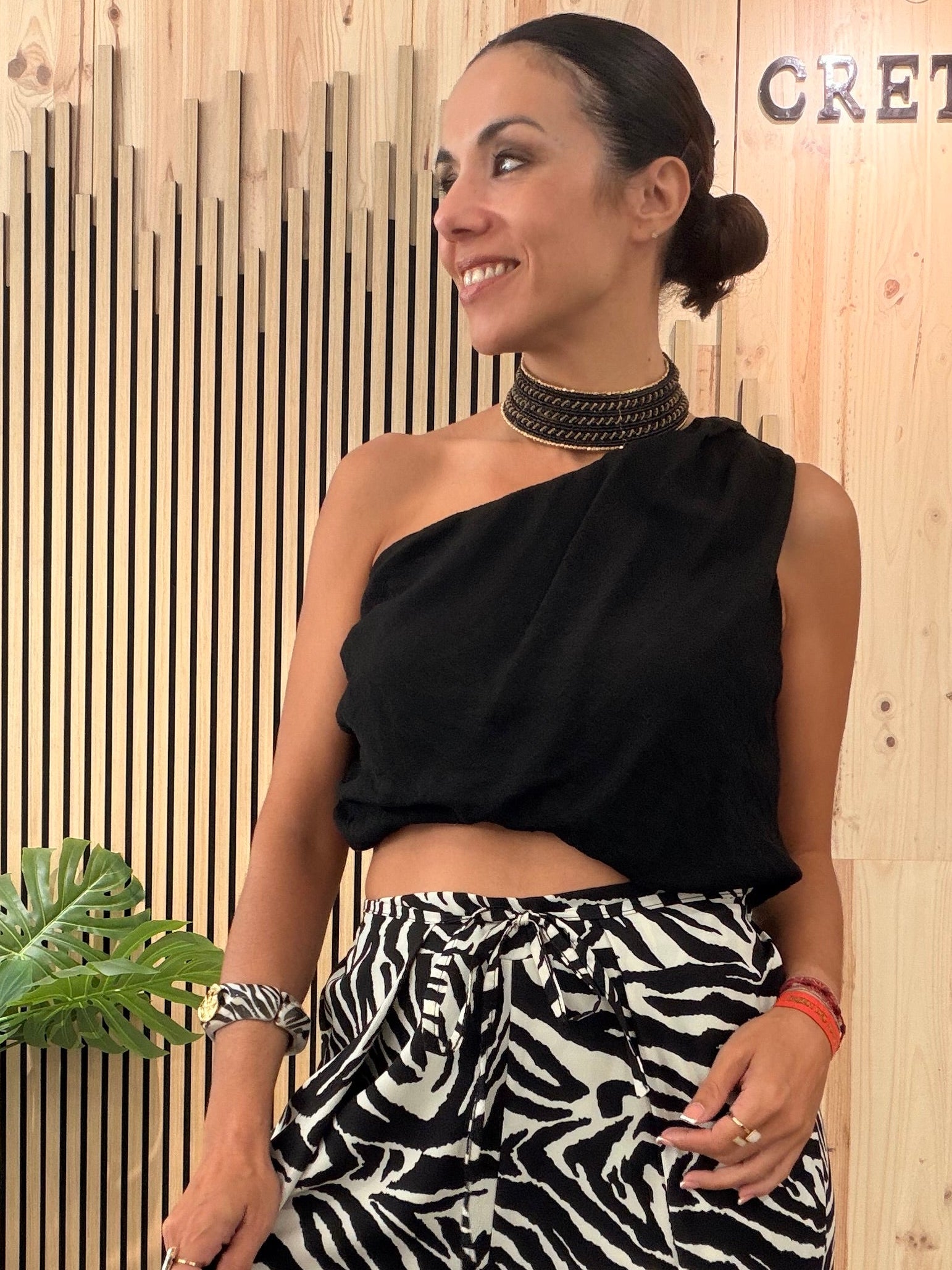 Top Lino Asimétrico