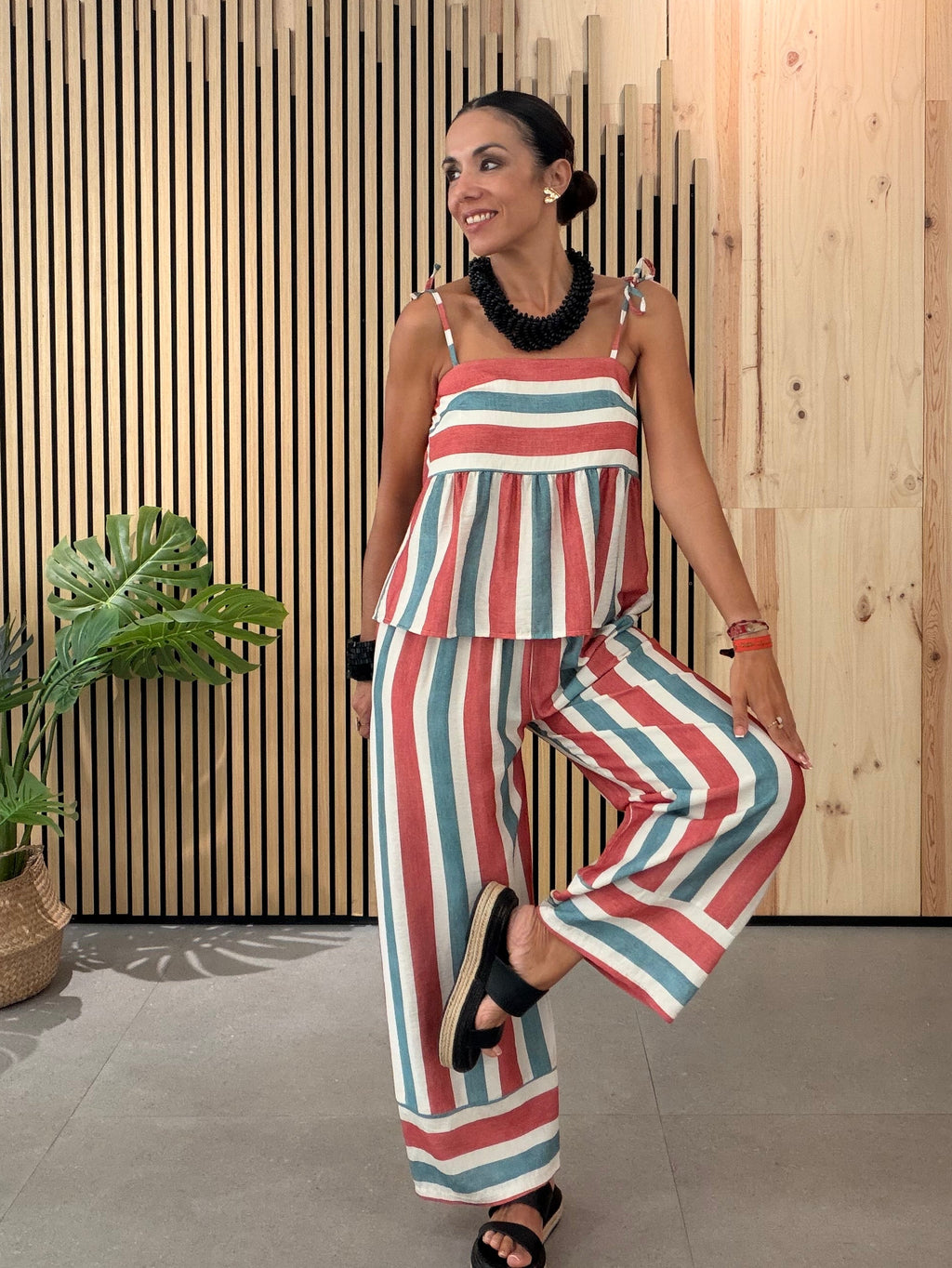 Conjunto Rayas Peplum
