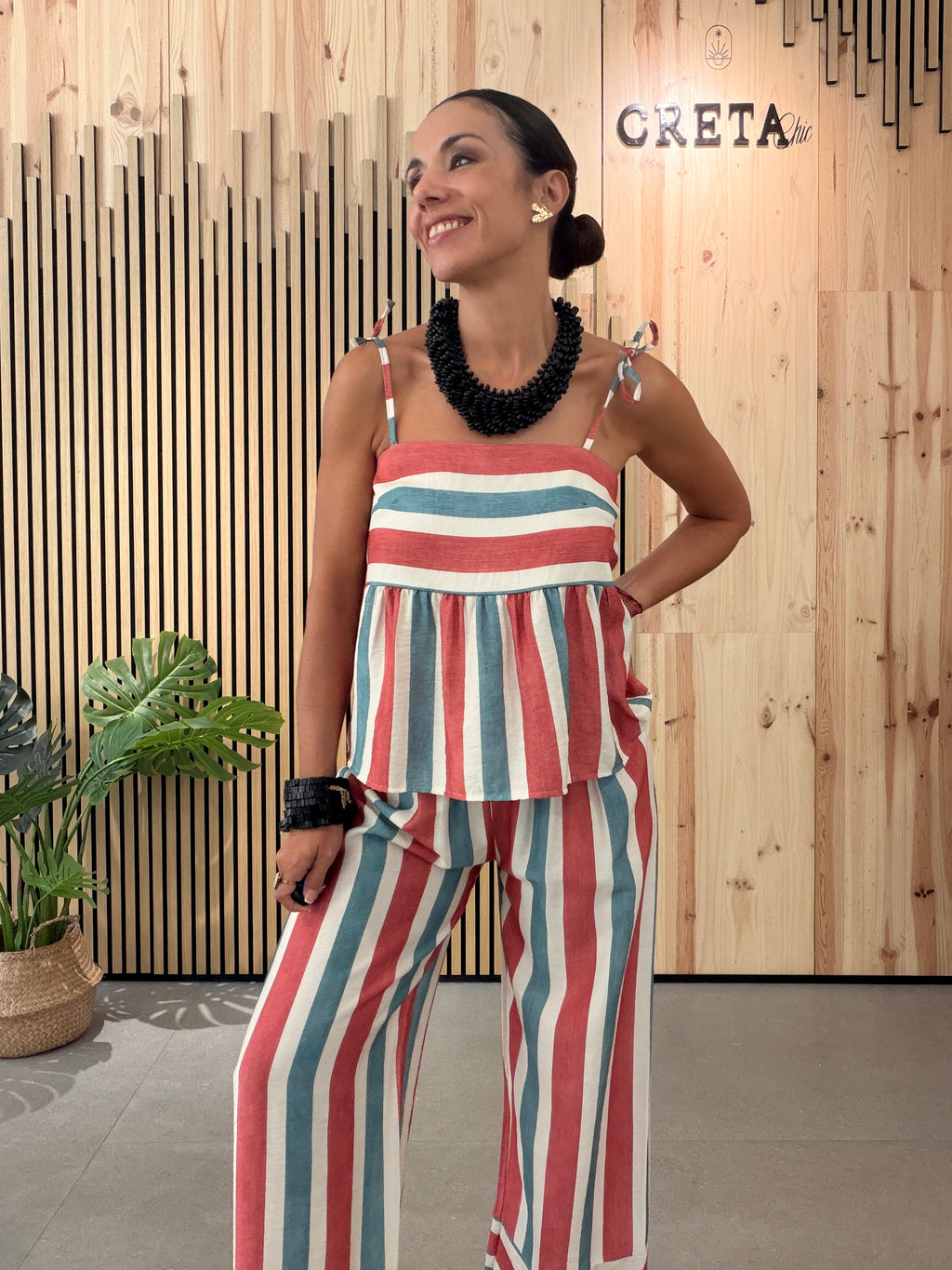 Conjunto Rayas Peplum