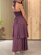 Vestido HALTER Burgundy