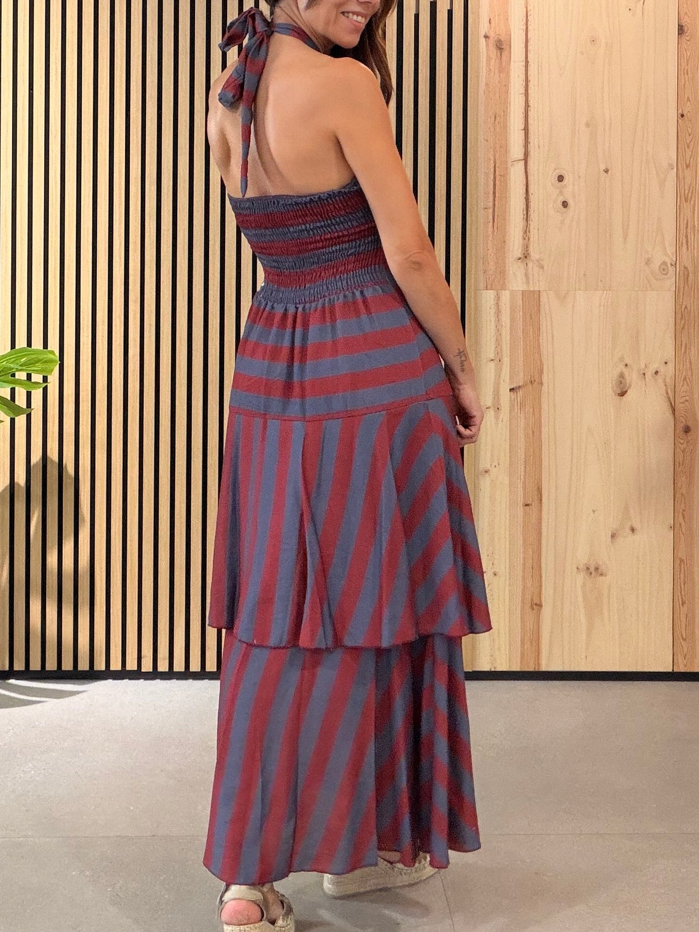 Vestido HALTER Burgundy