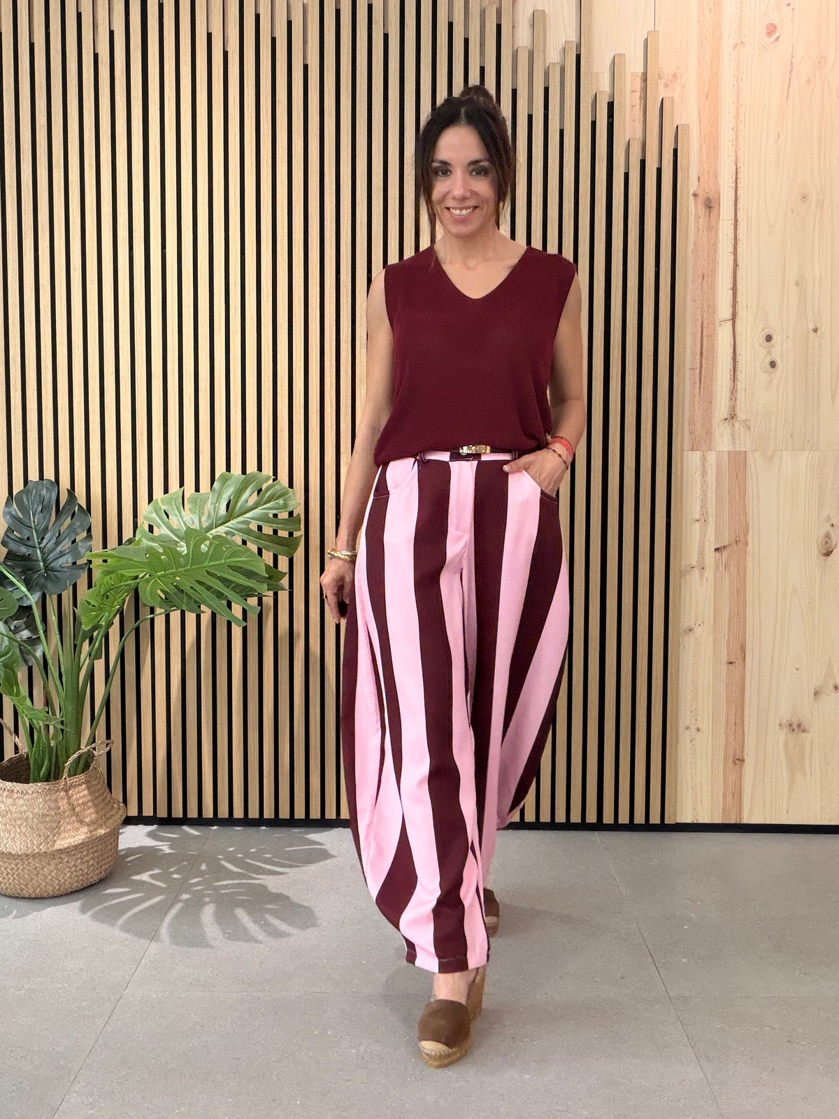 Pantalón Balloon Rayas