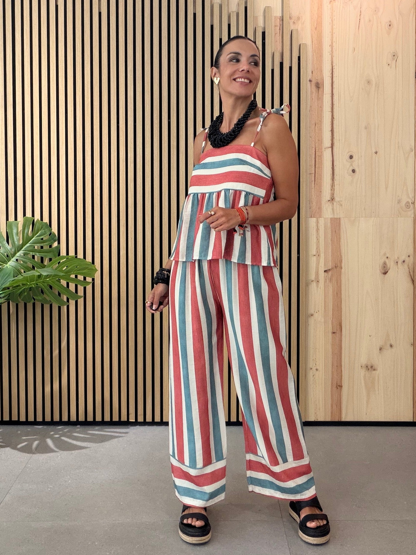 Conjunto Rayas Peplum