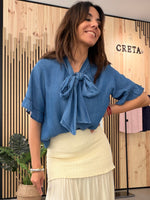 Blusa Denim Lazo