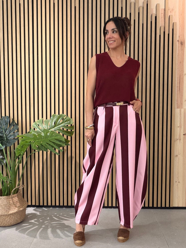 Pantalón Balloon Rayas