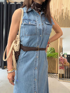 Vestido Denim Midi