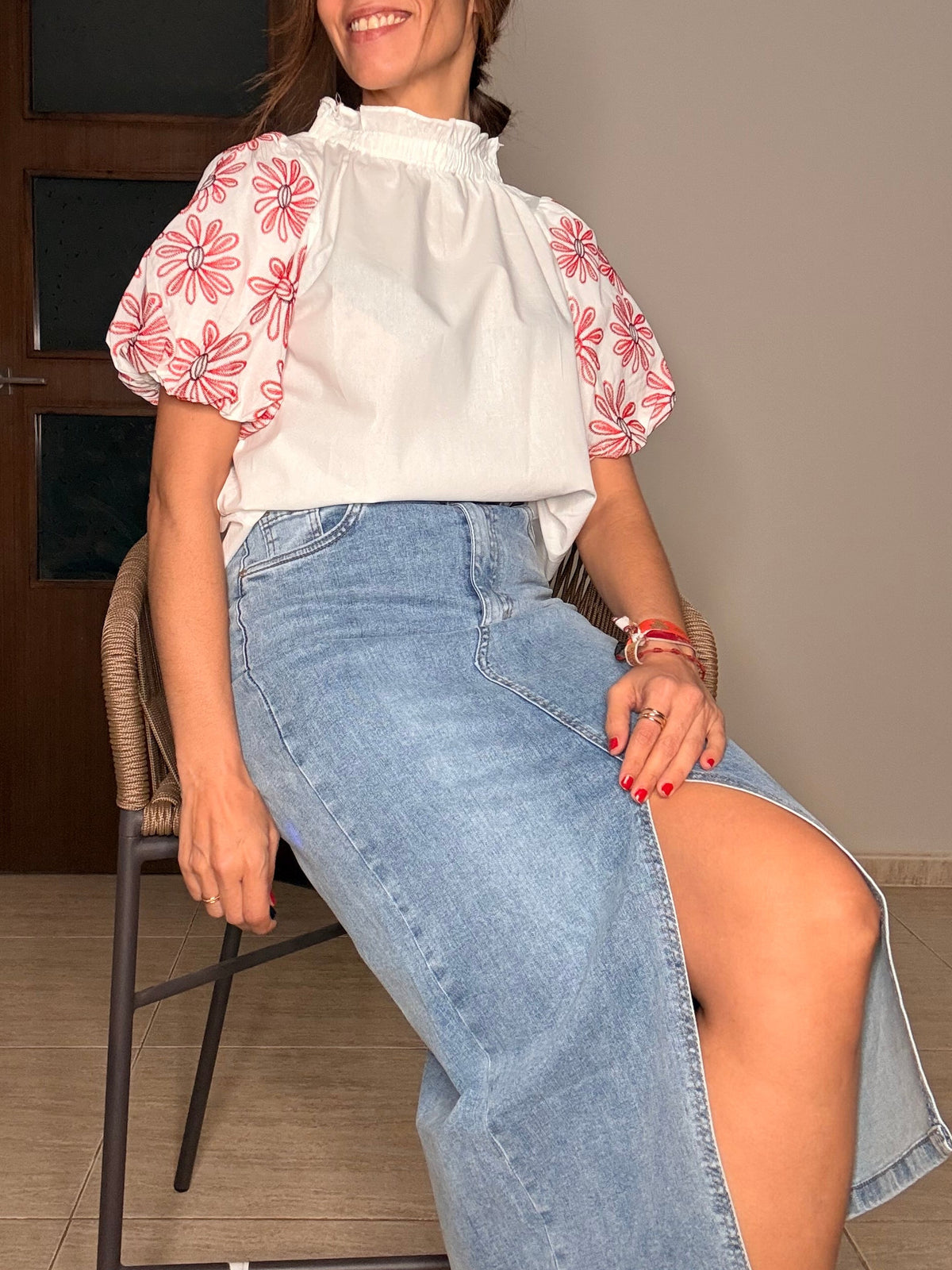 Falda Midi Denim