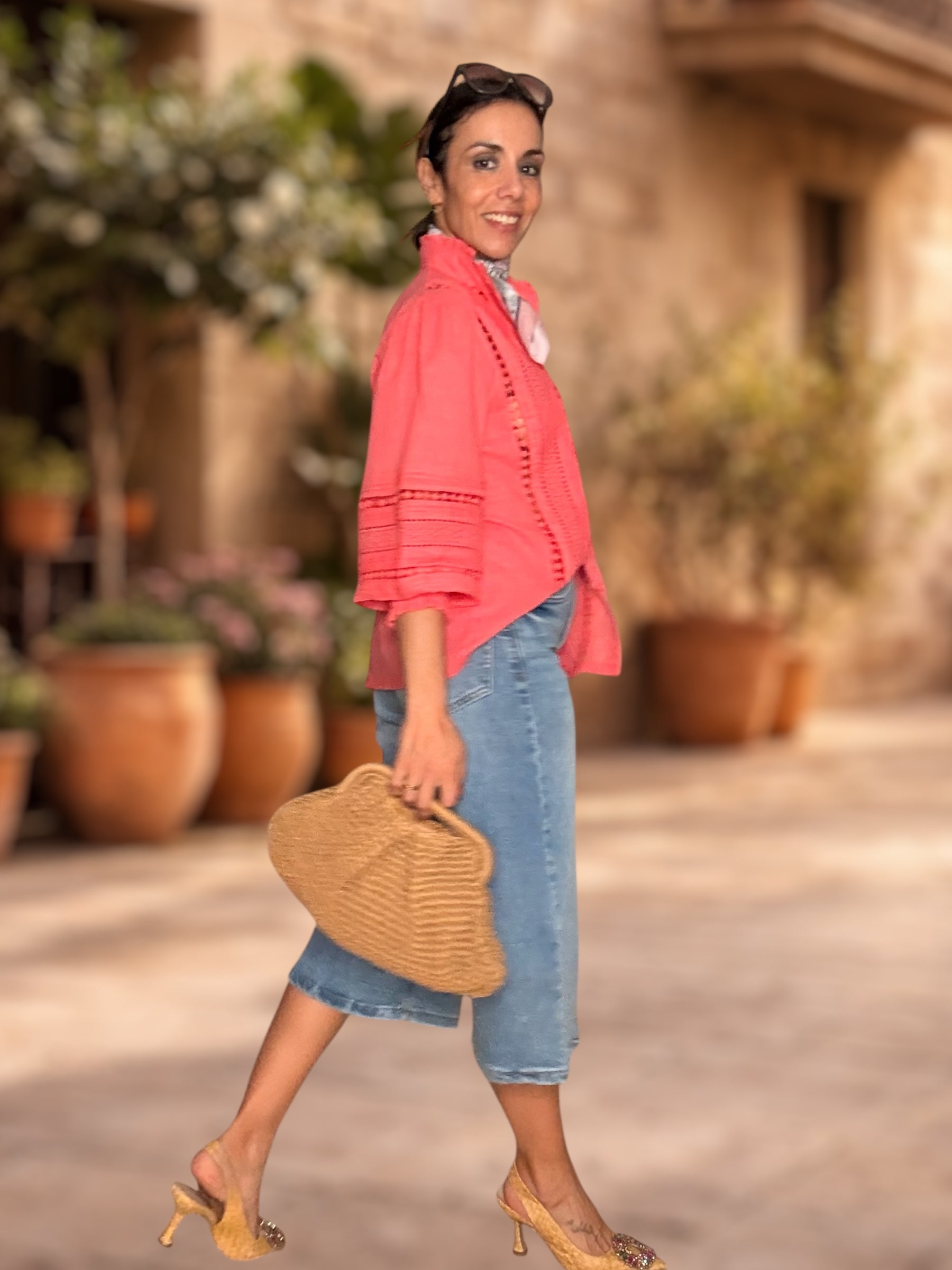 Camisa Helena coral
